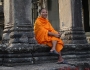 Mönch in Angkor Wat